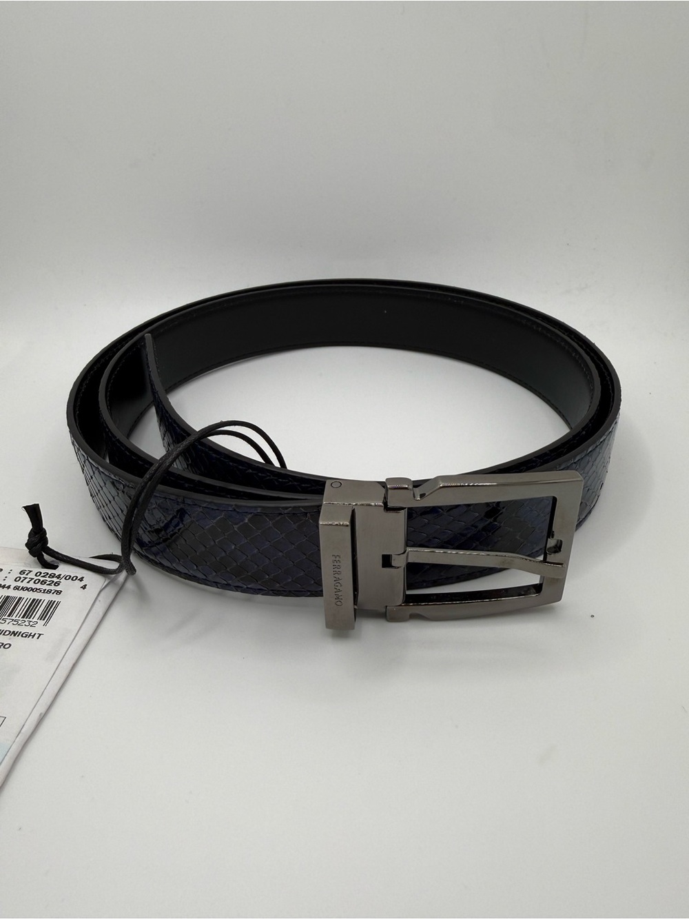 Ferragamo Men's Logo Buckle Belt - Adjustable NWT